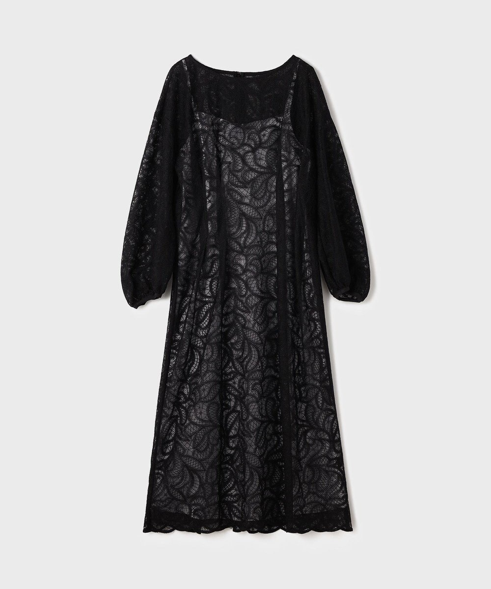 GRACE CONTINENTAL ペイズリーフラワー刺繍ワンピース 