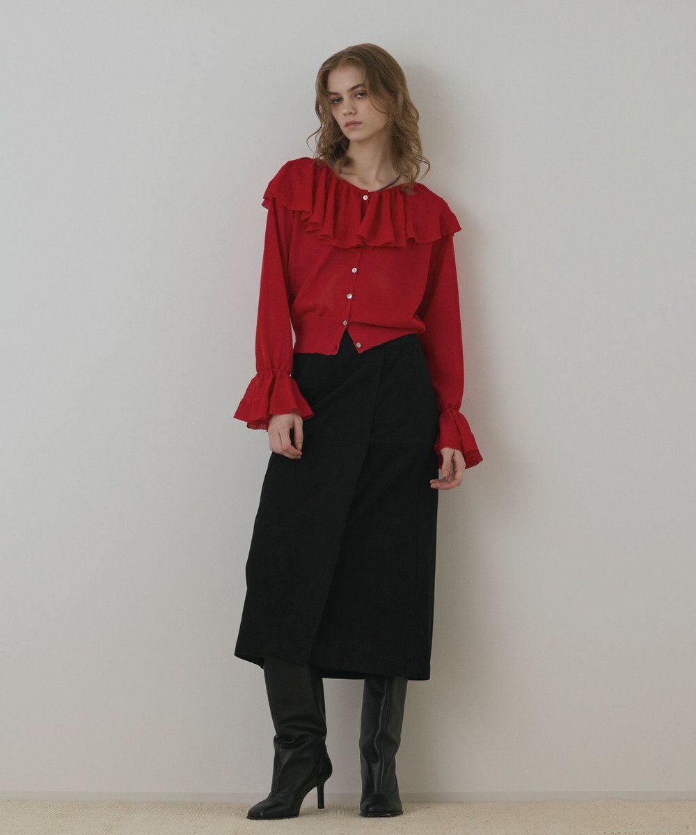 GRACE CONTINENTAL フリルニットカーディガン 