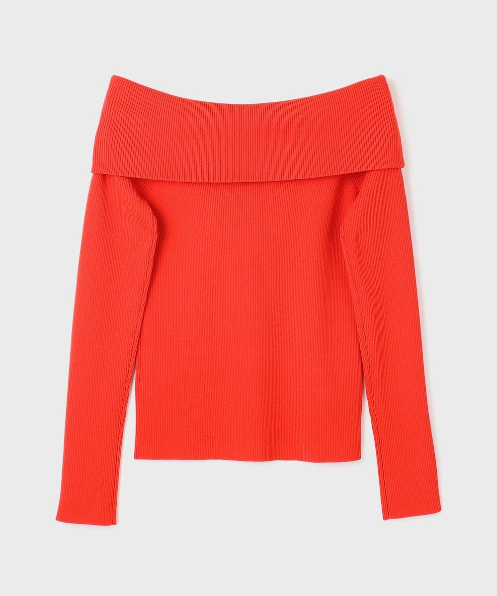 GRACE CONTINENTAL オフショルリブニットトップ