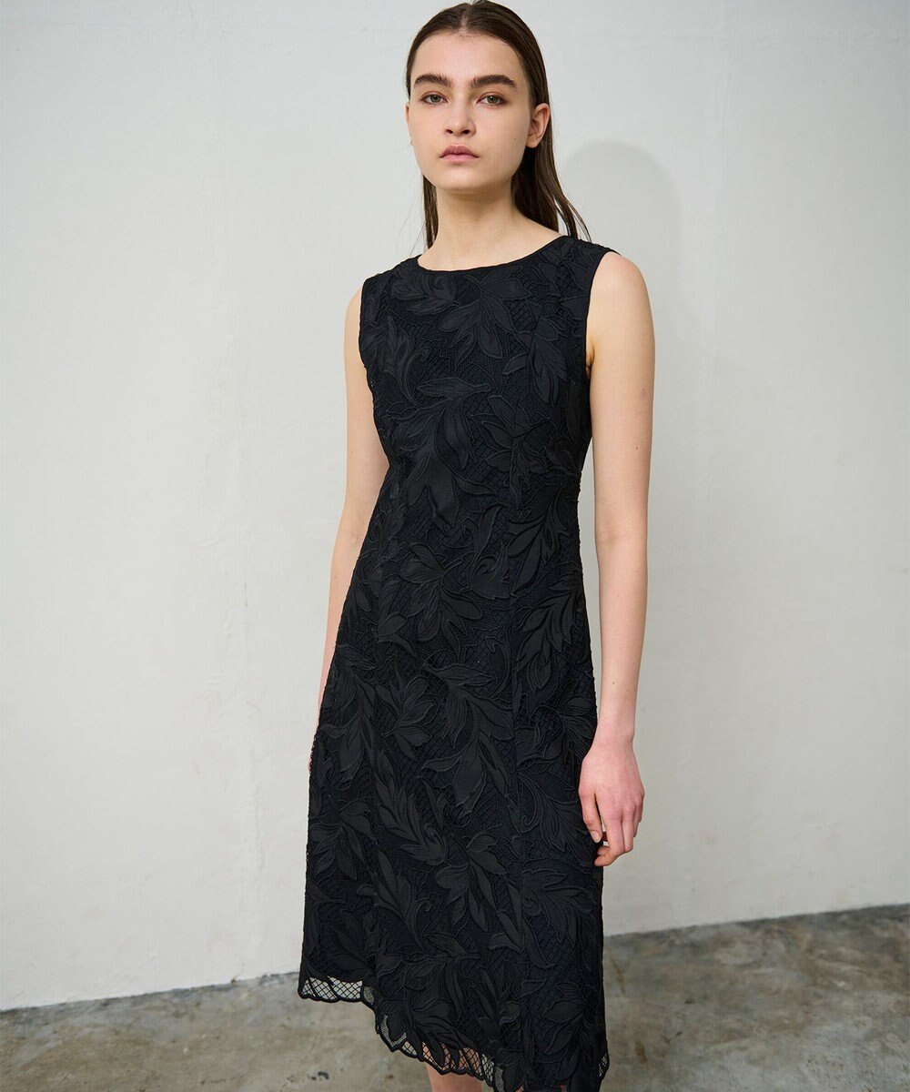 GRACE CONTINENTAL ケミカルリーフドレス 