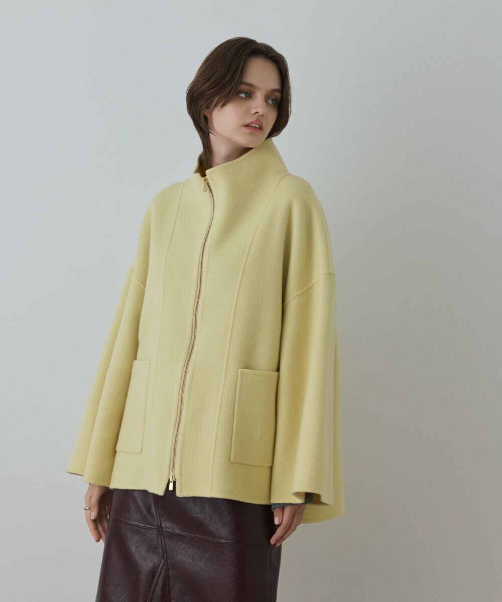 GRACE CONTINENTAL ストール付リバージップブルゾン 