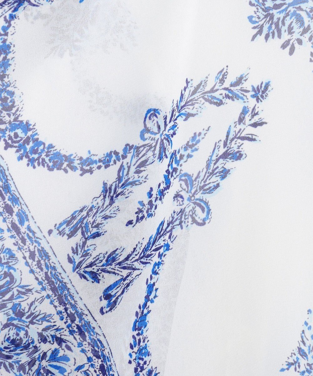 GRACE CONTINENTAL スカーフプリントポンチョトップ