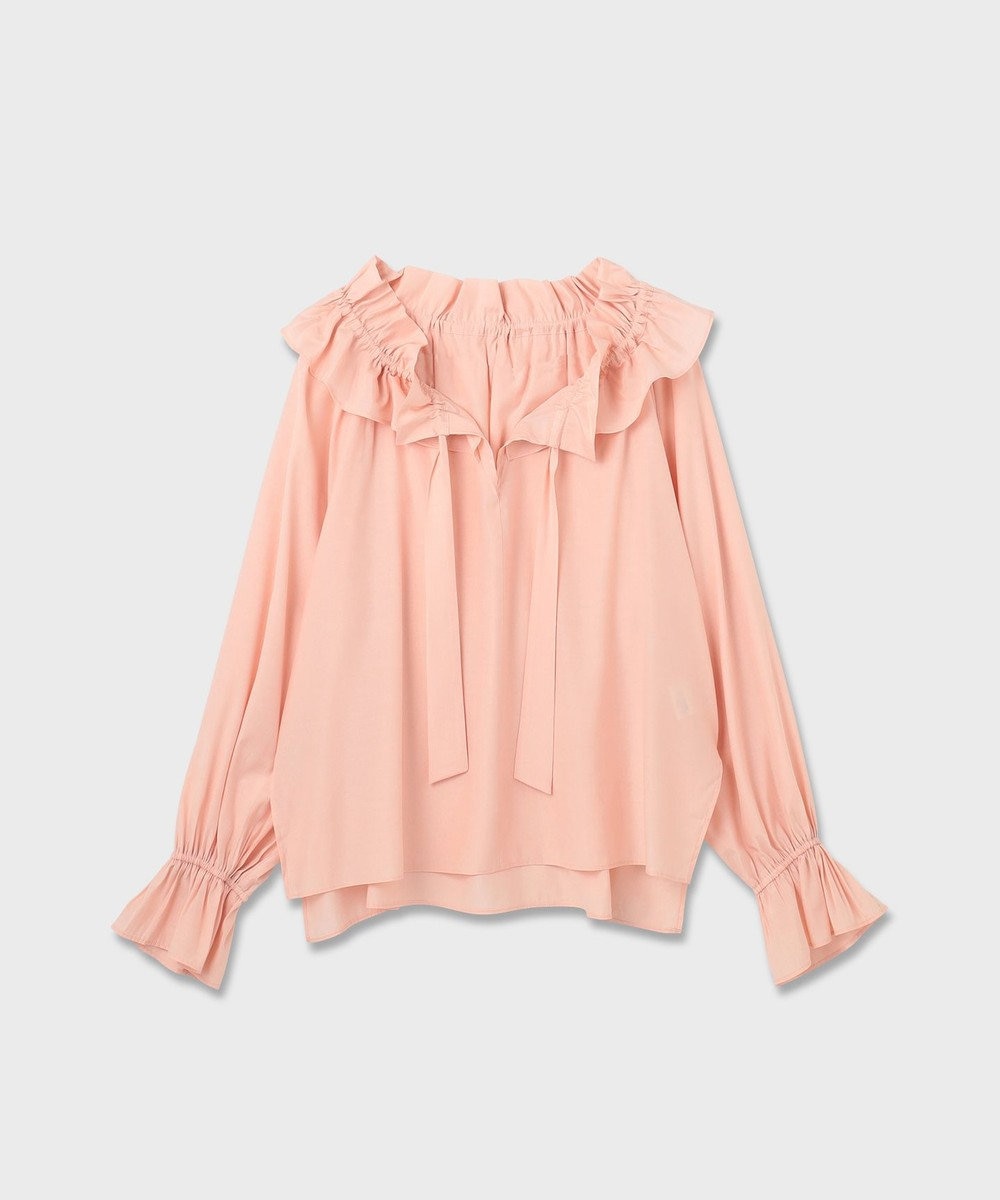 GRACE CONTINENTAL フリルカラーシアーカフタンブラウス