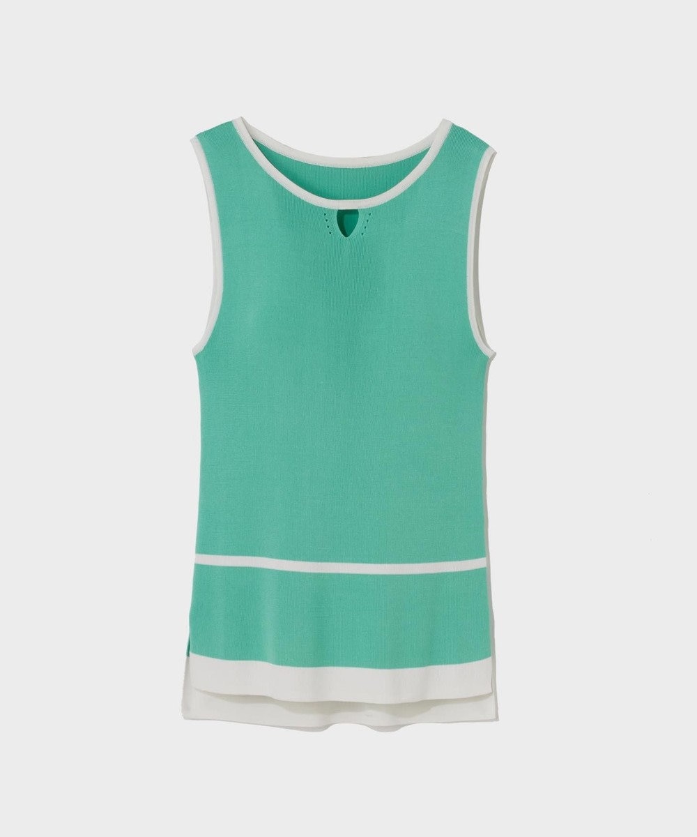 GRACE CONTINENTAL ラインニットノースリーブ