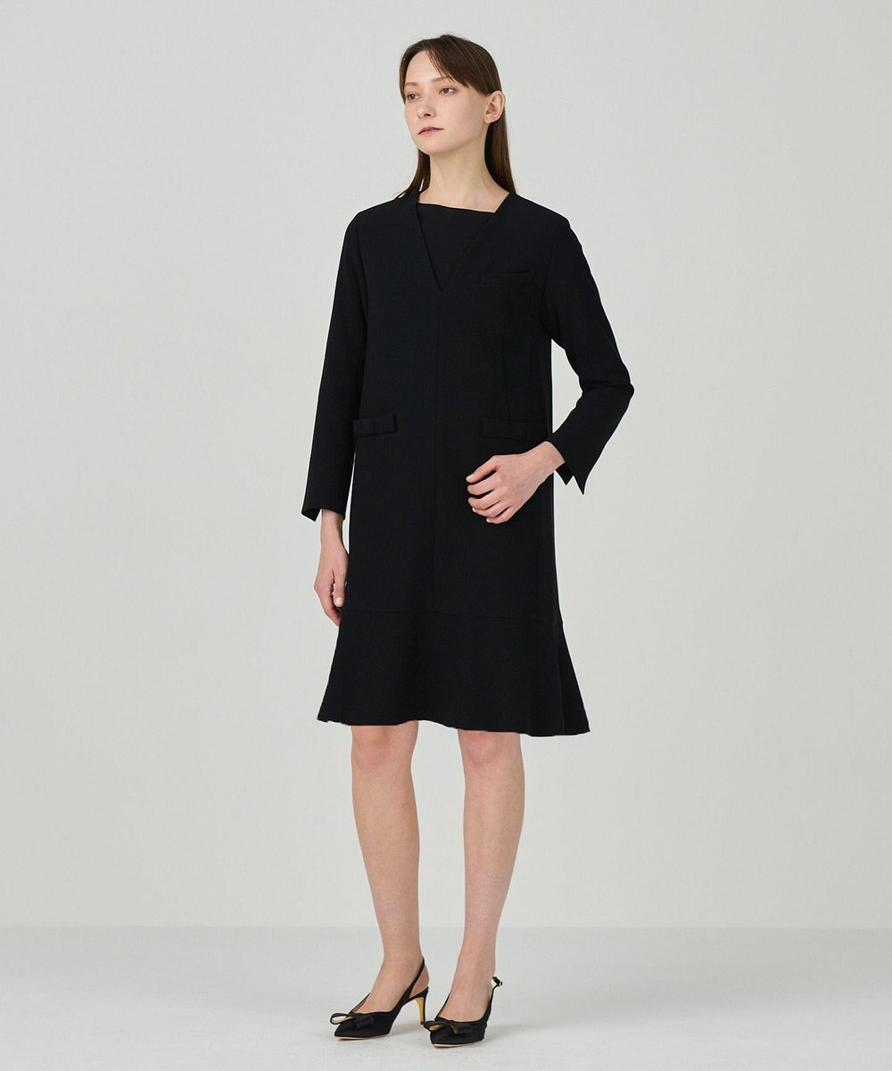 GRACE CONTINENTAL ダブルクロスドレス