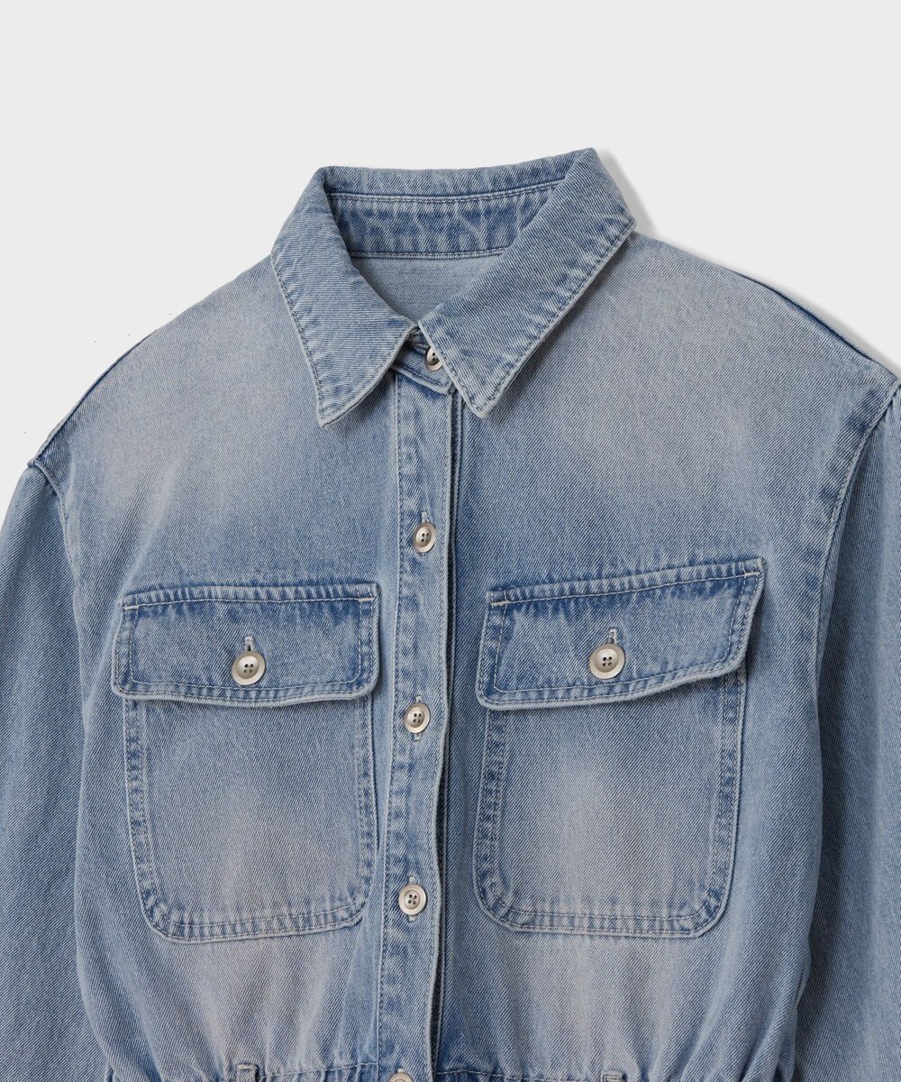 GRACE CONTINENTAL デニムドロストスリットワンピース