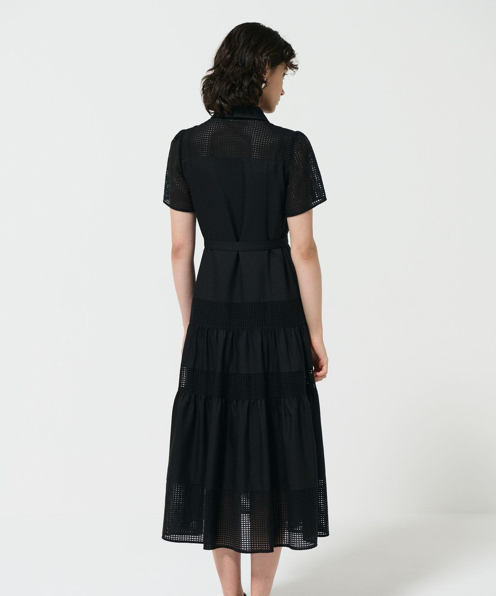 GRACE CONTINENTAL メッシュコンビシャツワンピース