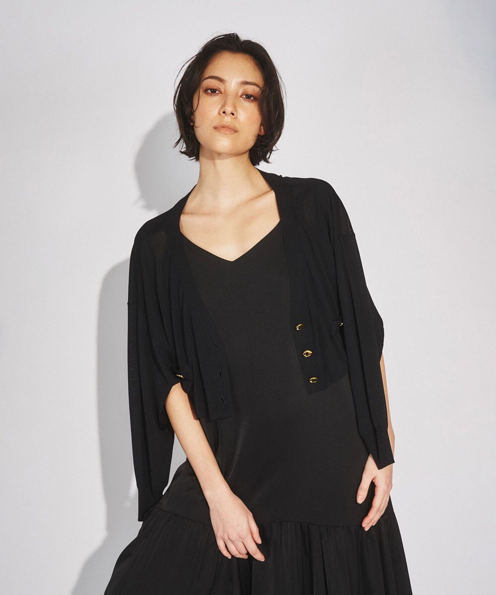 GRACE CONTINENTAL ショートルーズニットカーディガン