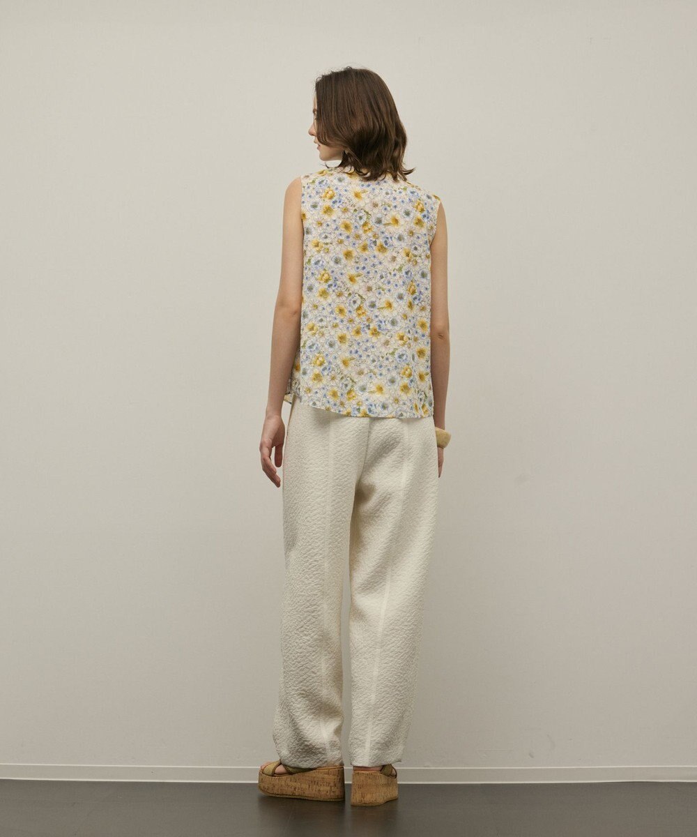 GRACE CONTINENTAL シアーフラワープリントジャガードブラウス 