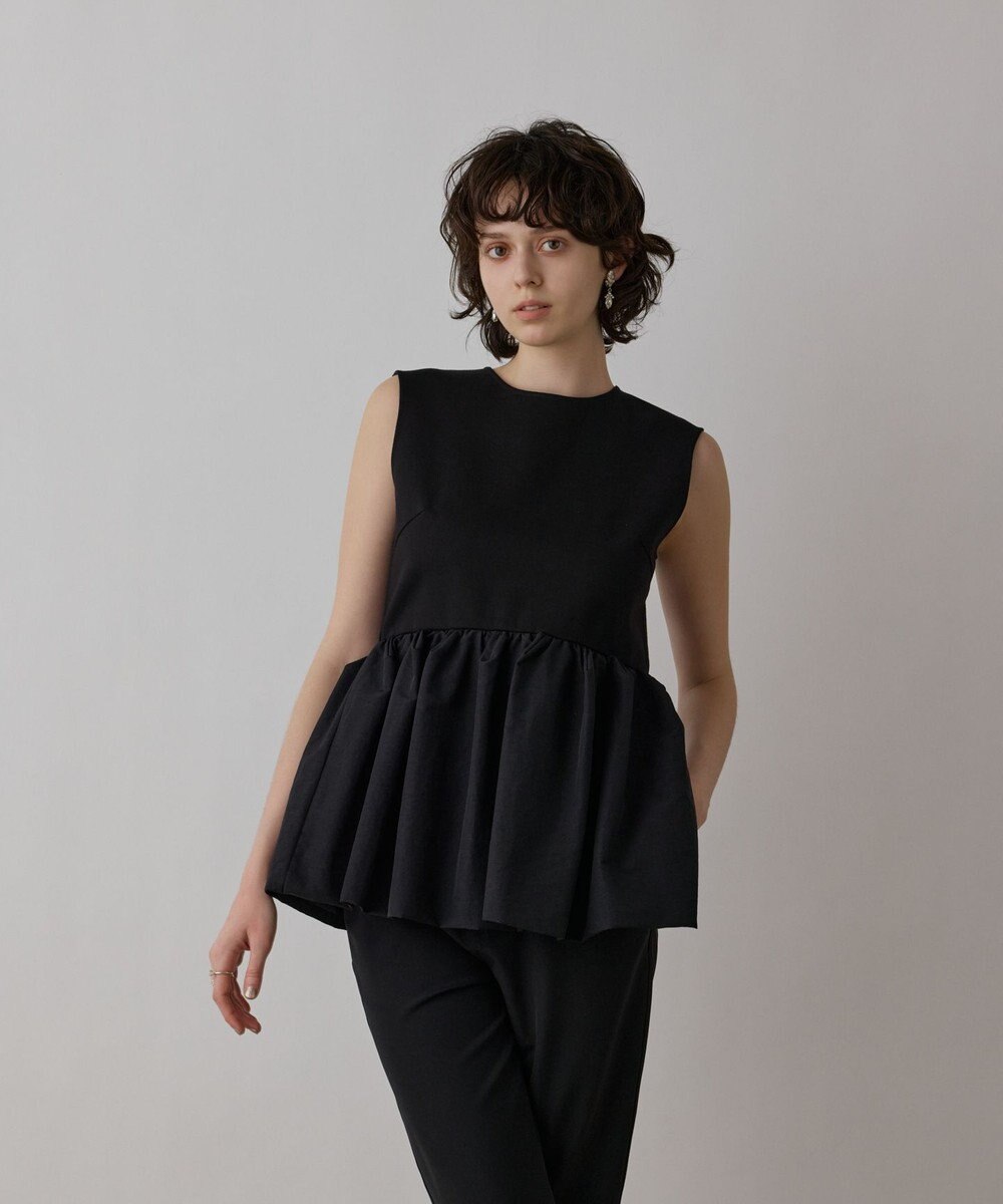 GRACE CONTINENTAL タフタペプラムトップ