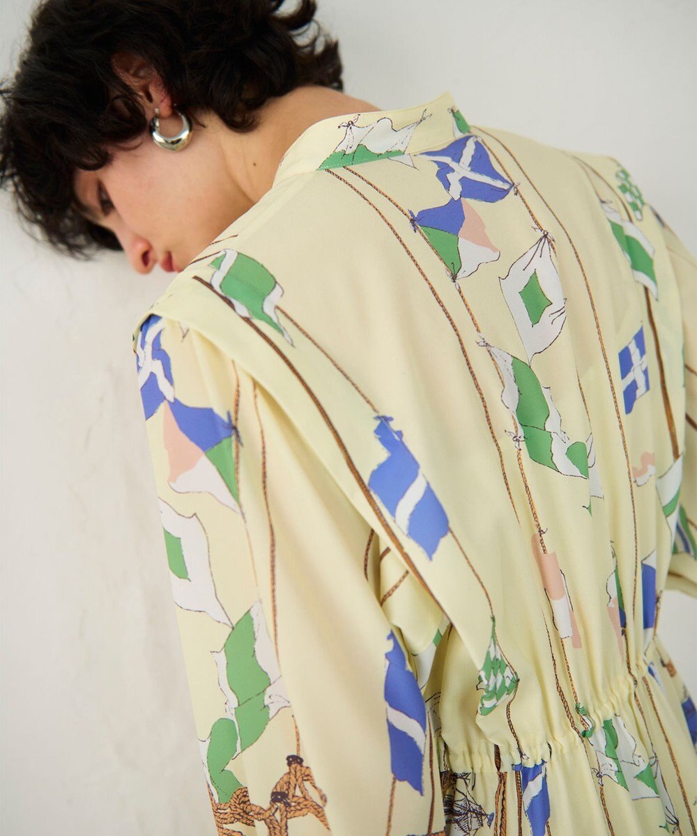 GRACE CONTINENTAL セーラープリントワンピース