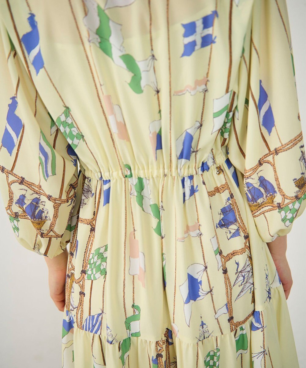 GRACE CONTINENTAL セーラープリントワンピース