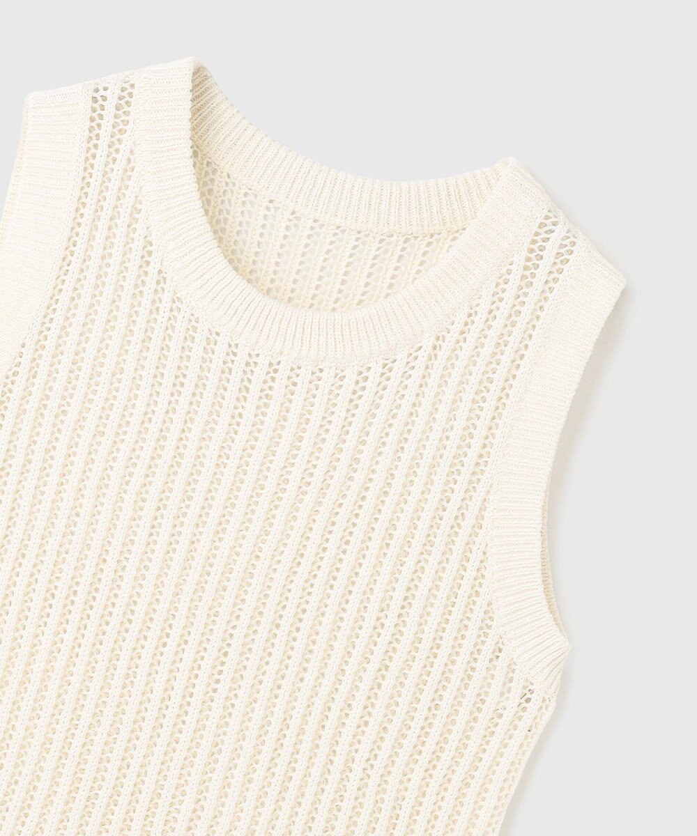 アニュアンス anuans フリンジニットコンパクトトップス （WHITE