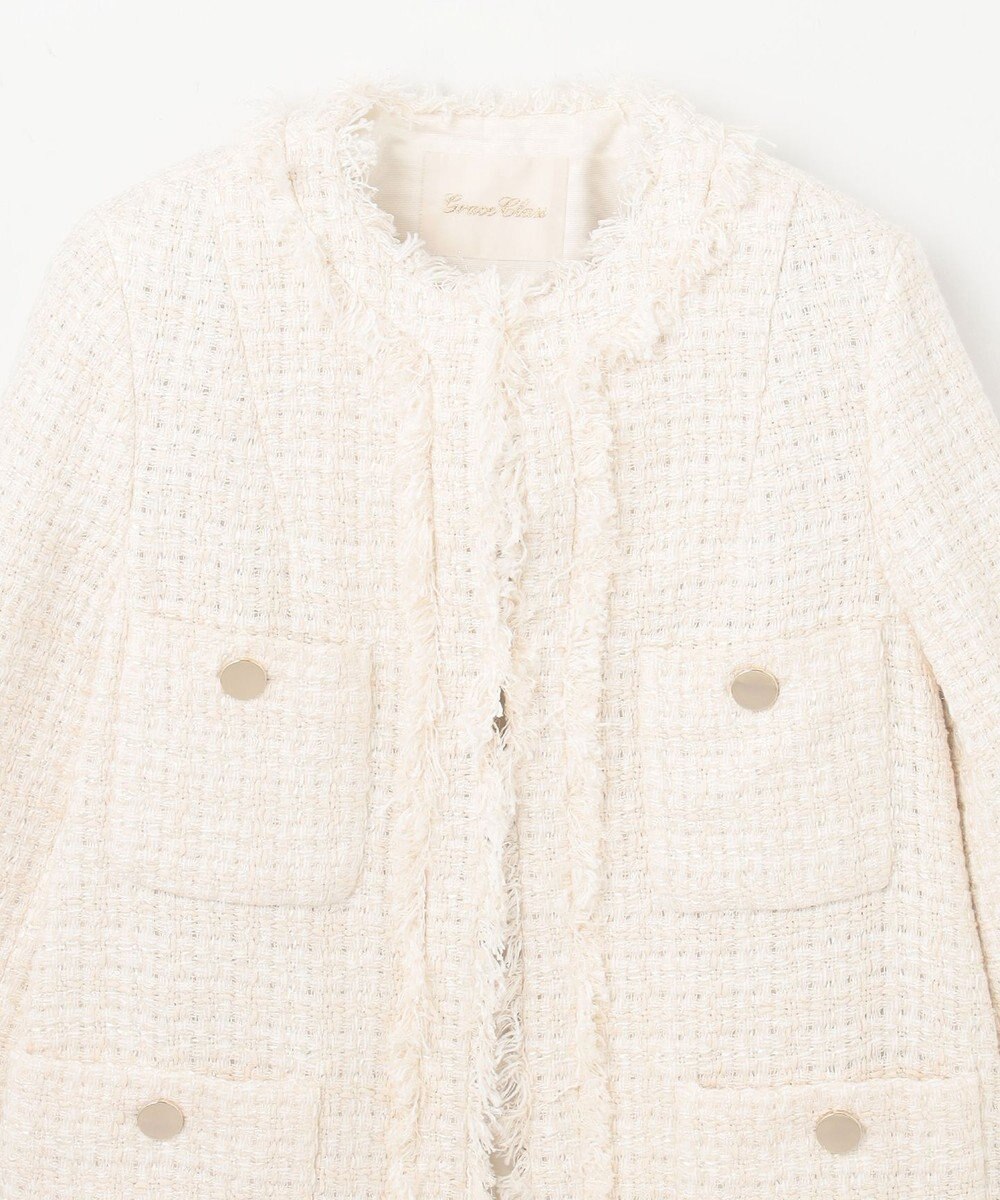 GRACE CONTINENTAL ツイードショートコート 