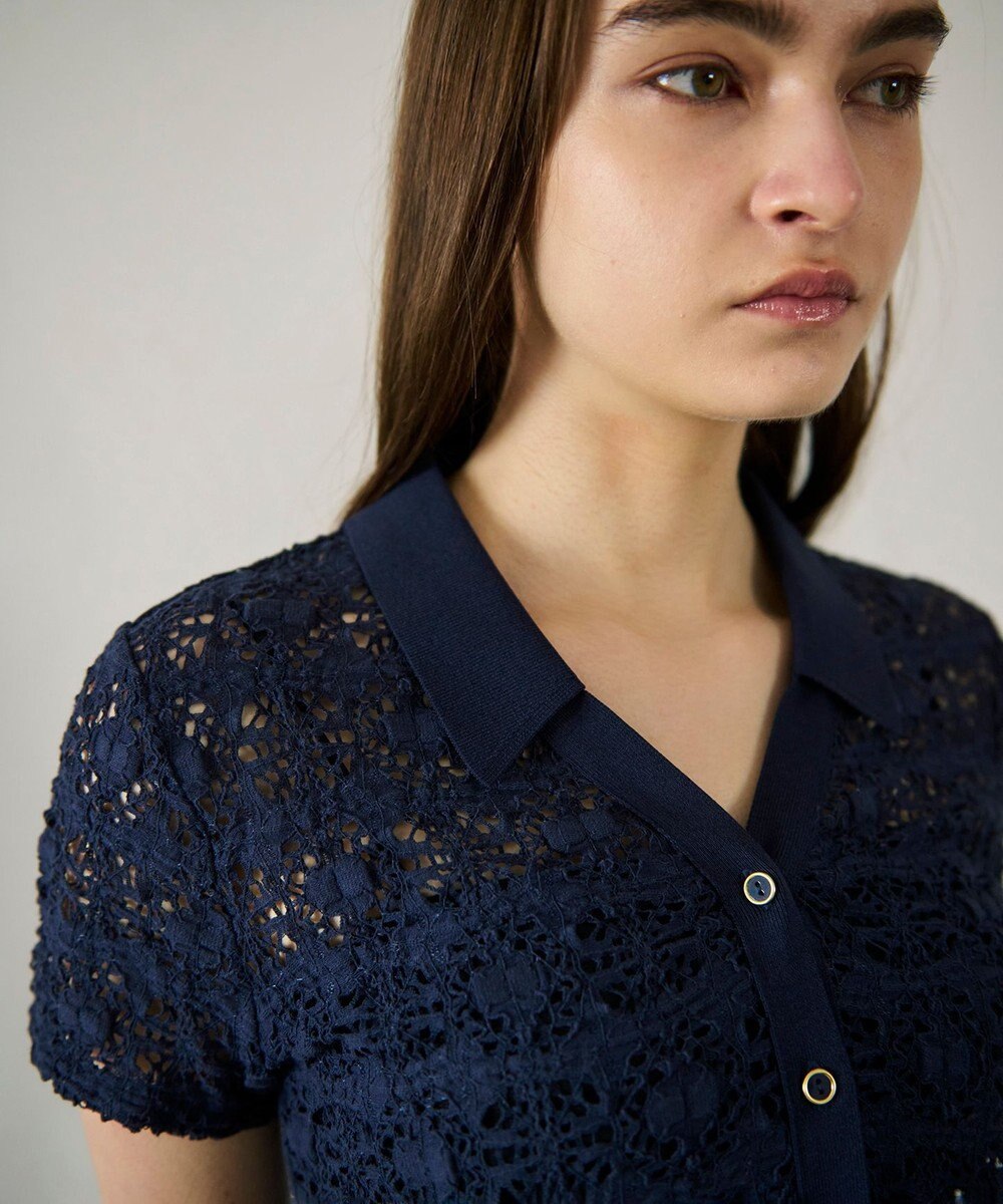 GRACE CONTINENTAL レースカットスキッパートップ 