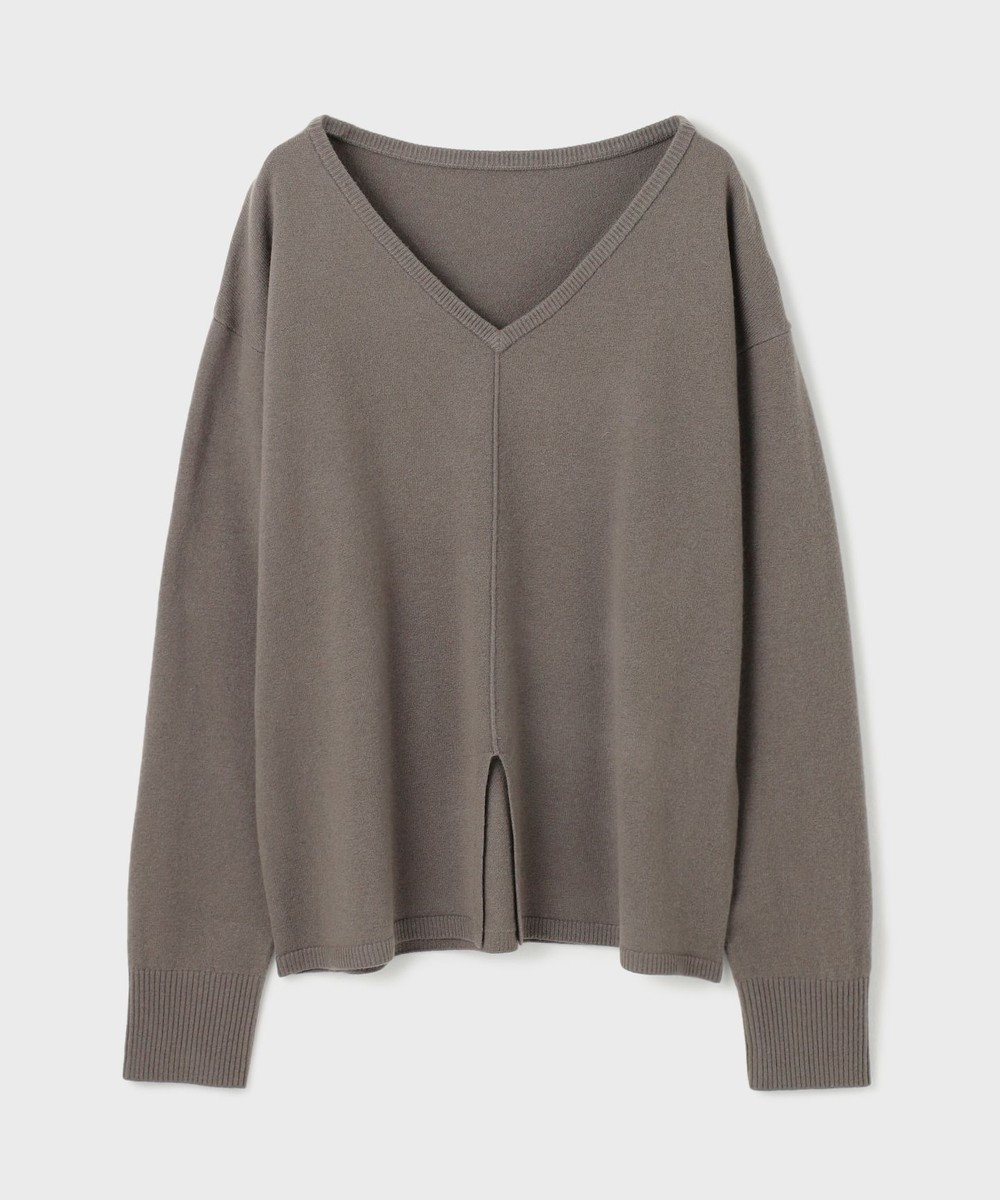 GRACE CONTINENTAL ウールVネックニットトップ