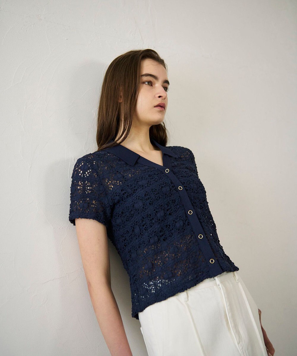 GRACE CONTINENTAL レースカットスキッパートップ 