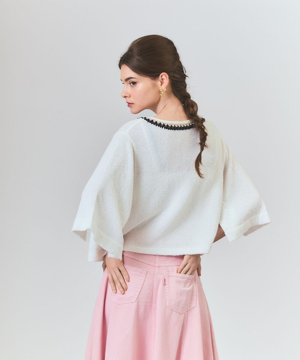 GRACE CONTINENTAL ツイーディーニットカーディガン