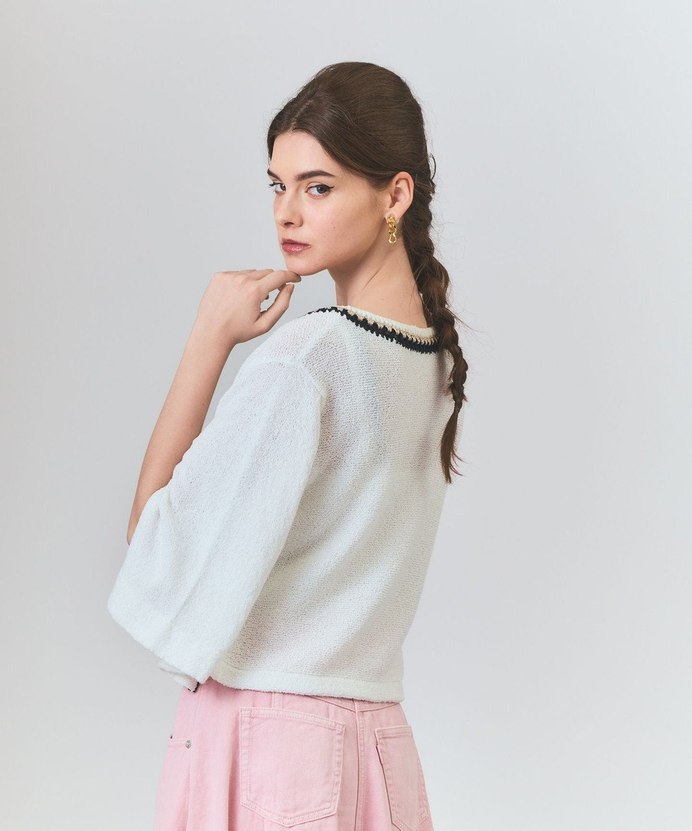 GRACE CONTINENTAL ツイーディーニットカーディガン