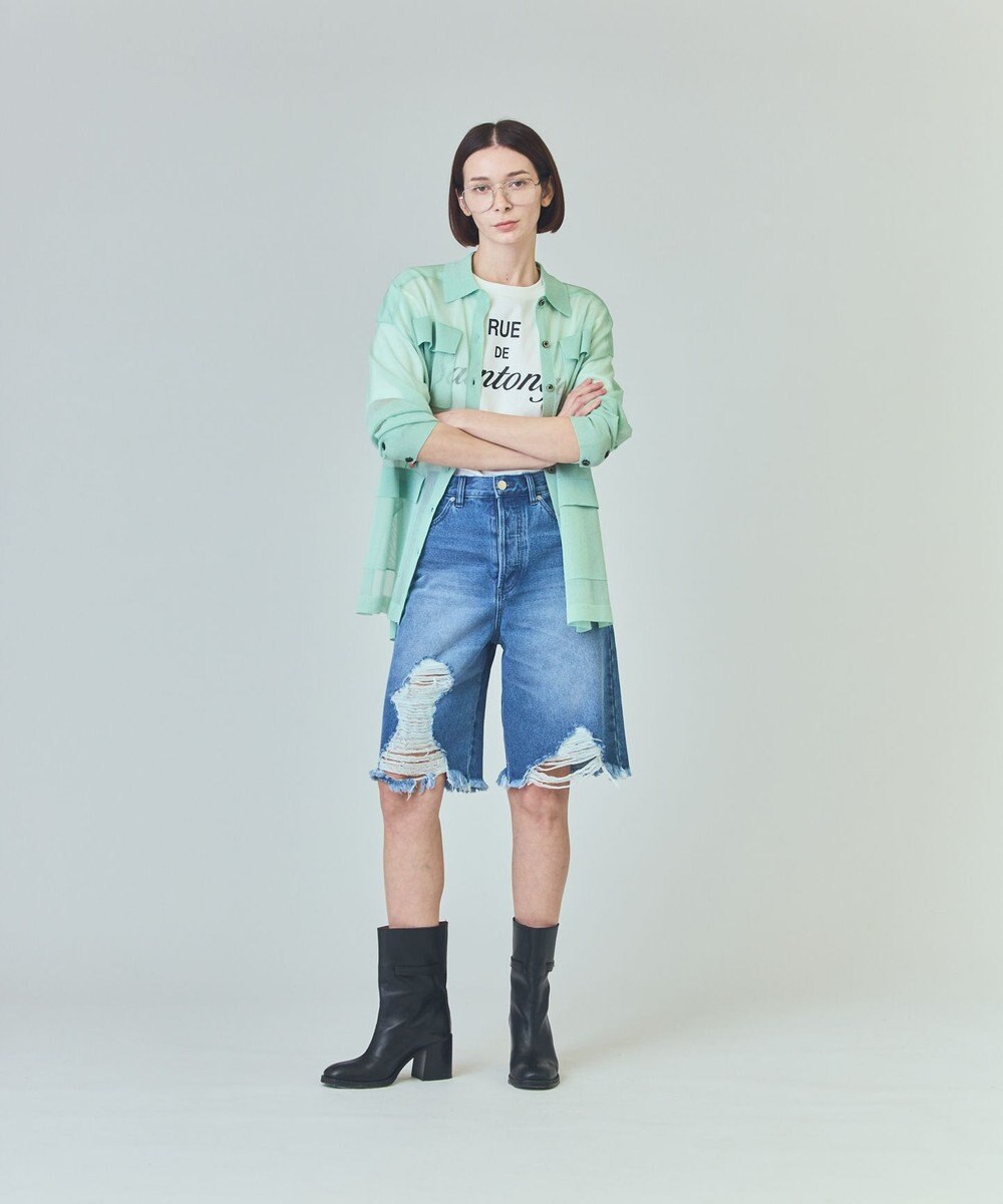 GRACE CONTINENTAL クラッシュハーフパンツ