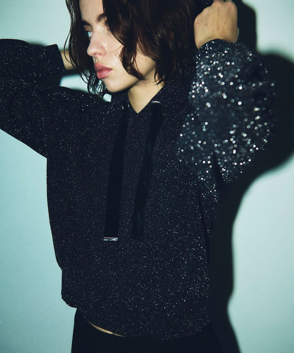 GRACE CONTINENTAL ラメニットパーカー