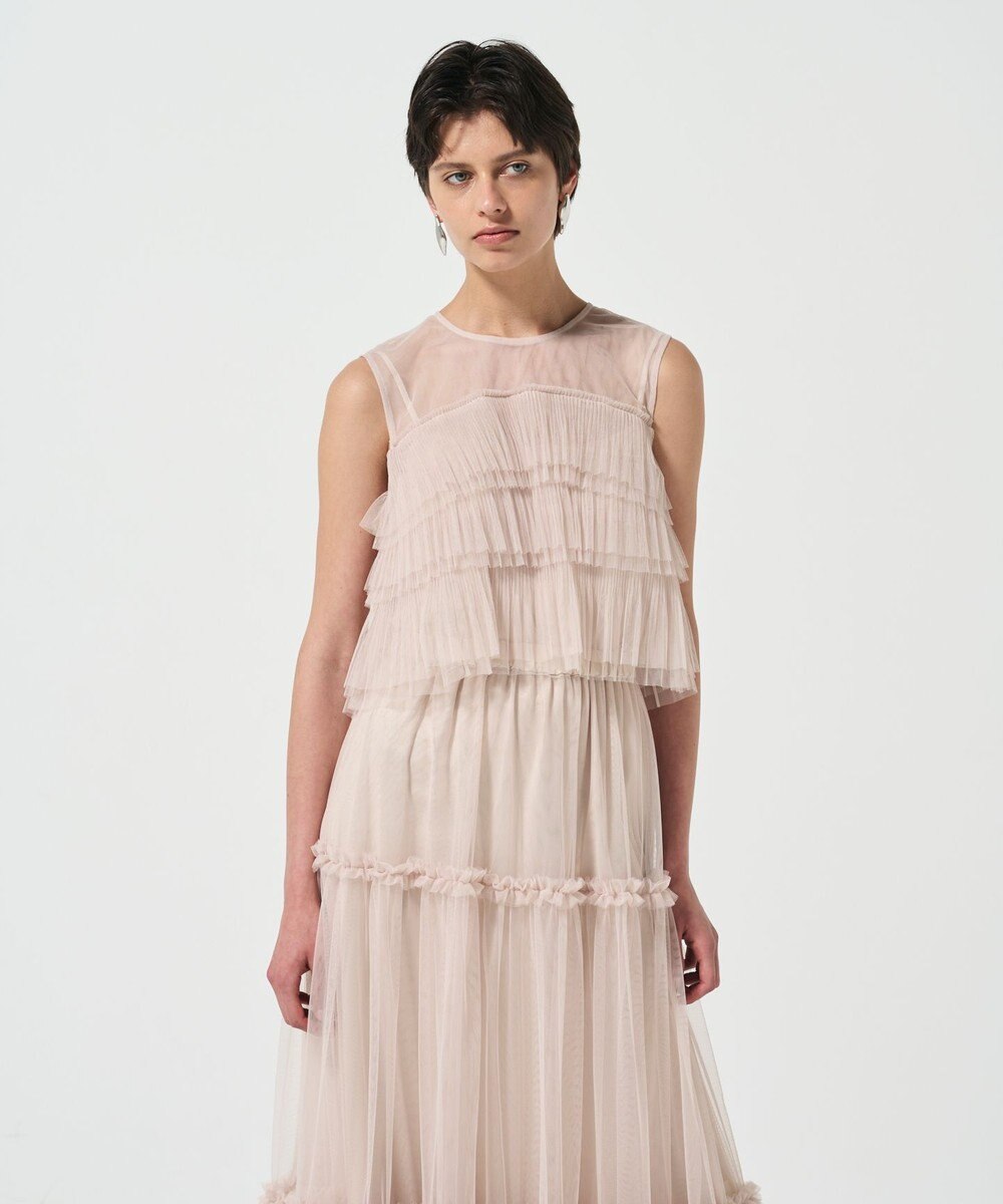 GRACE CONTINENTAL チュールフリルノースリーブ