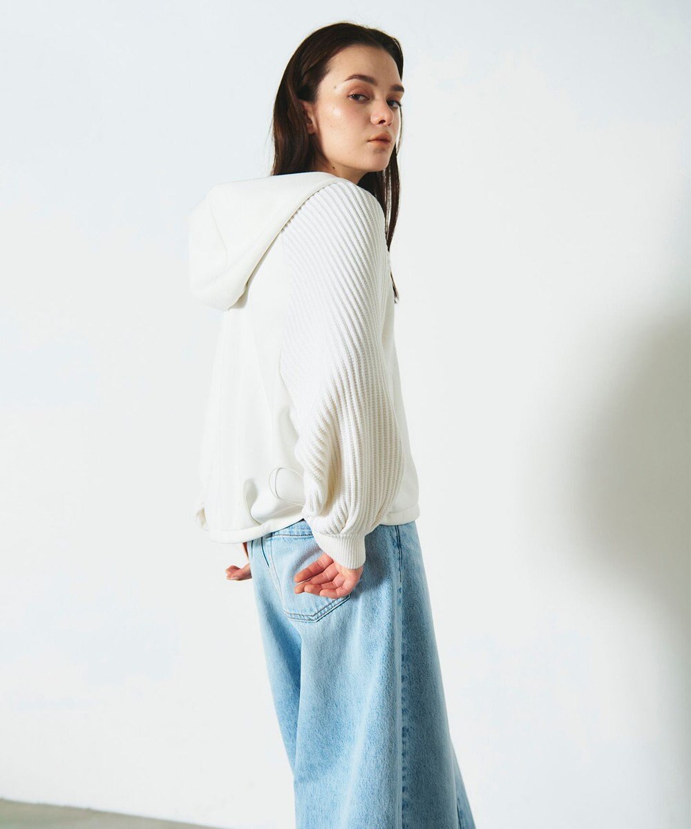 GRACE CONTINENTAL ニットコンビパーカー 