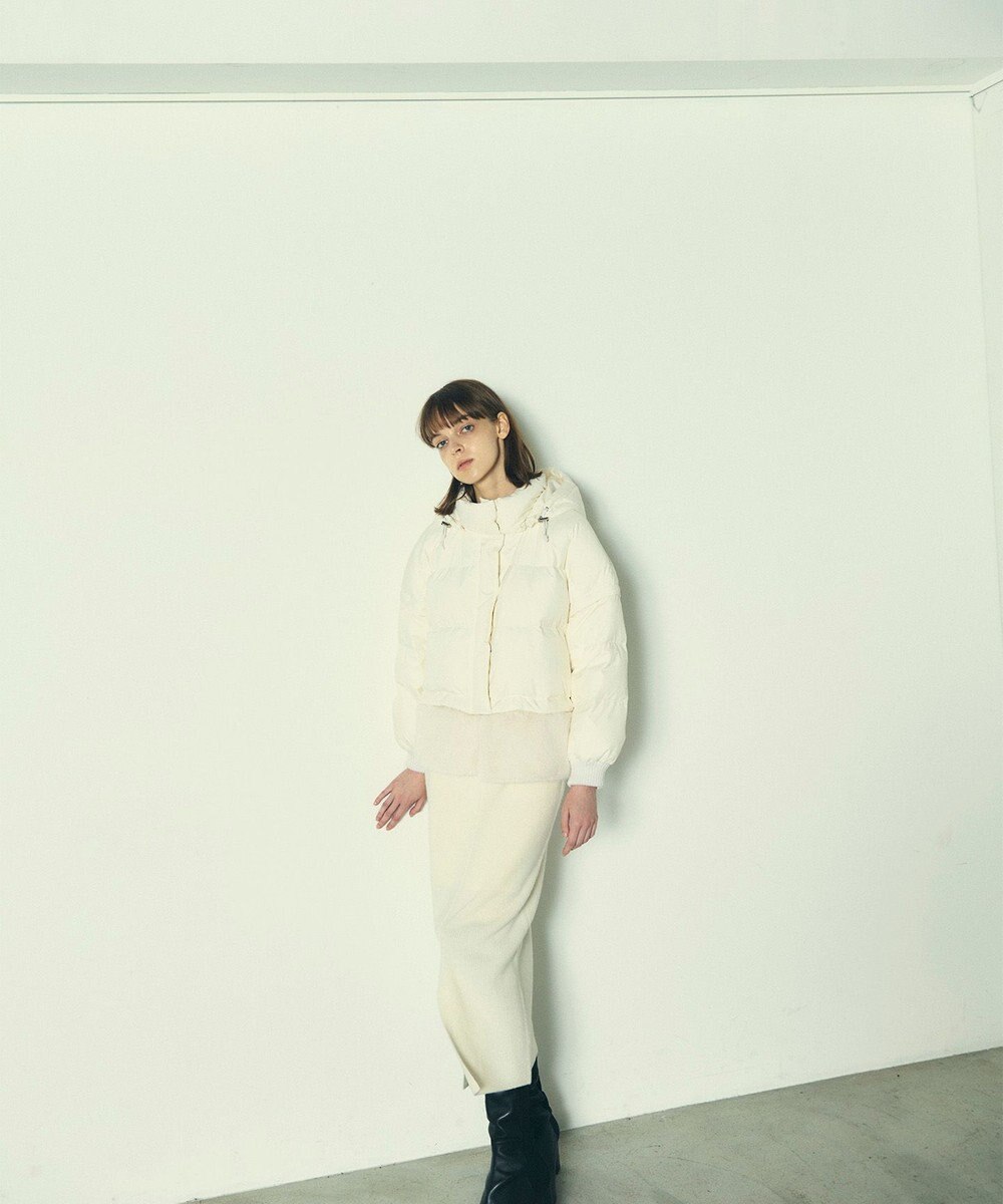 GRACE CONTINENTAL ヘムファーショートダウンジャケット 