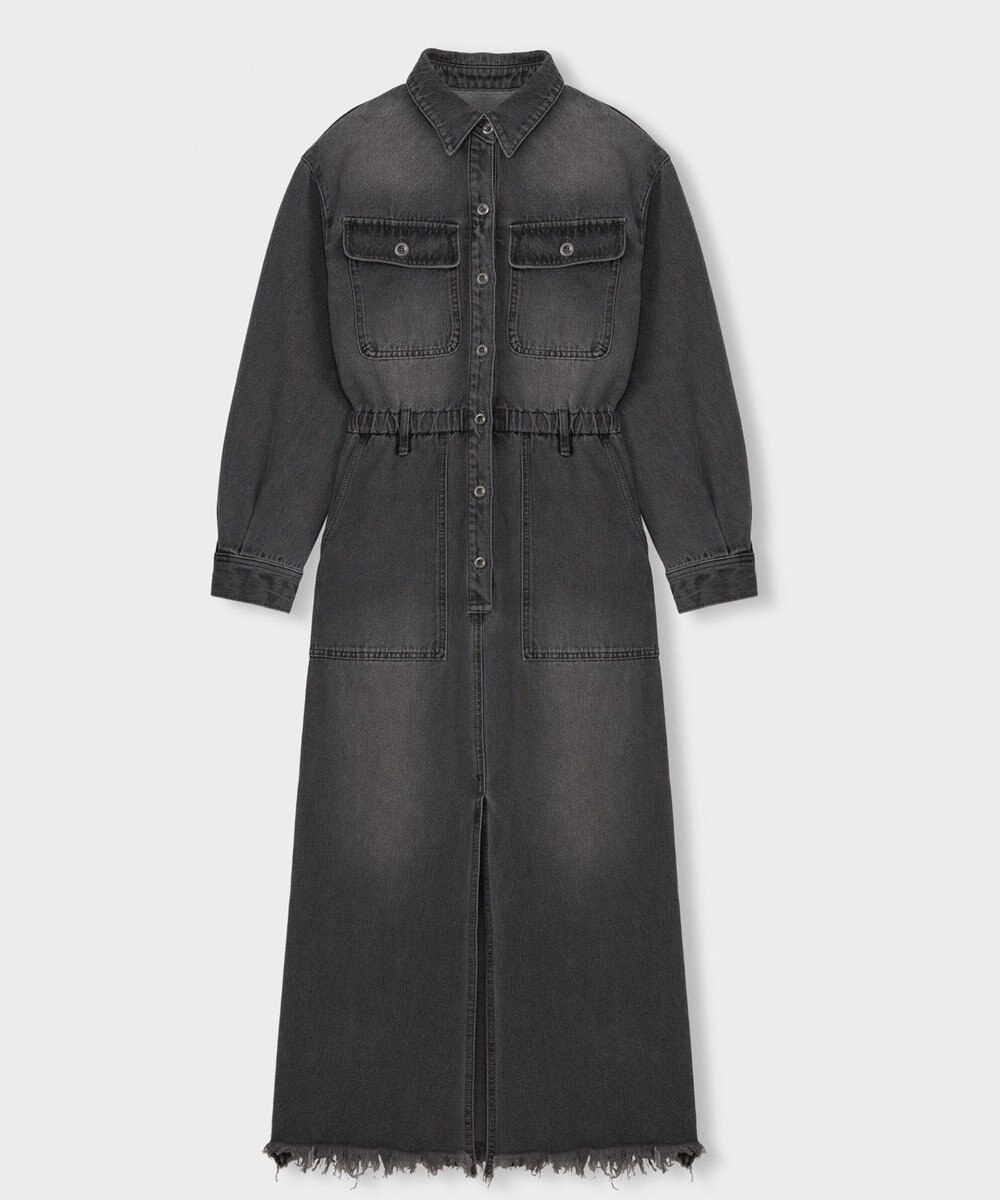 GRACE CONTINENTAL デニムドロストスリットワンピース