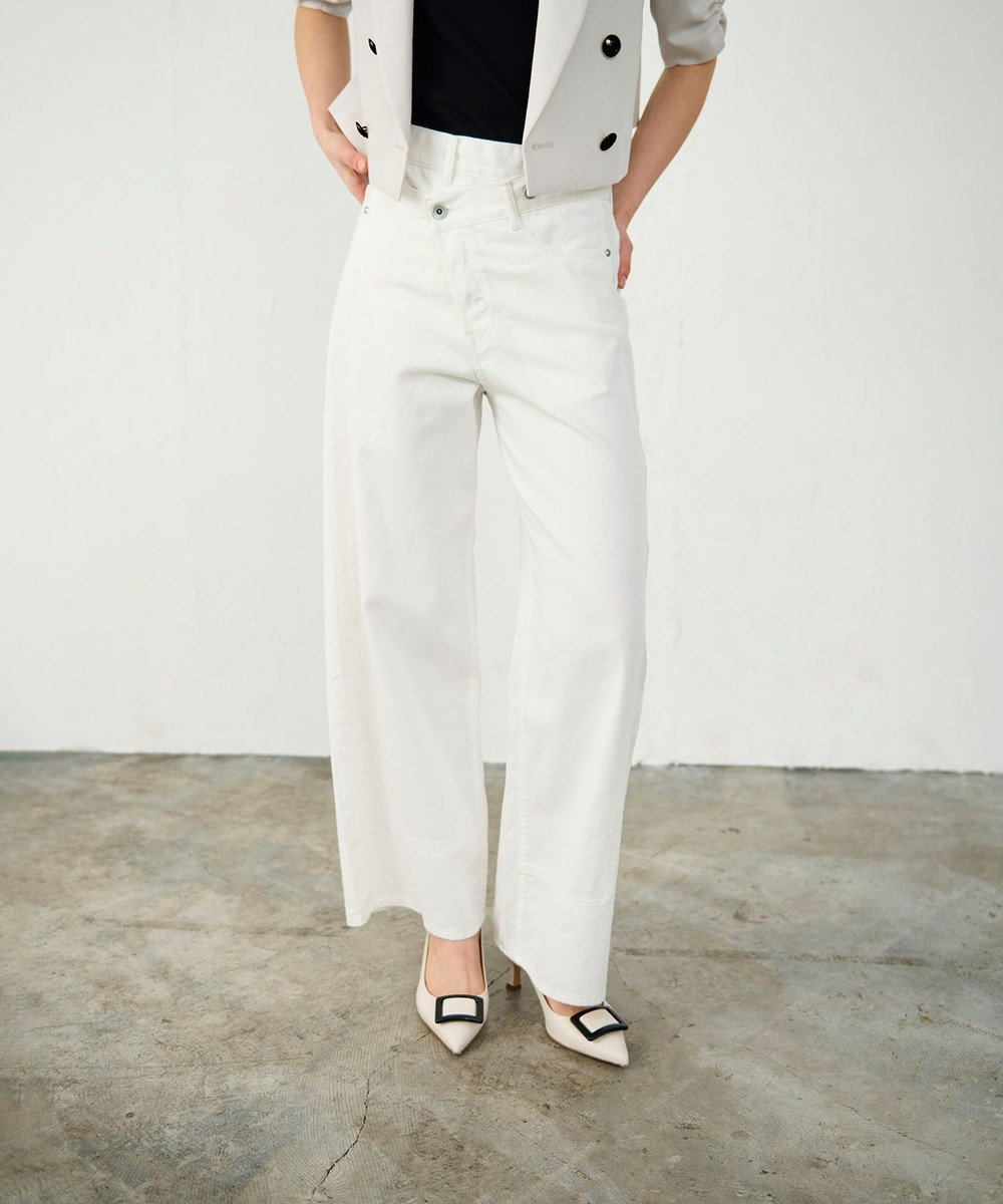 GRACE CONTINENTAL ラップデニムパンツ