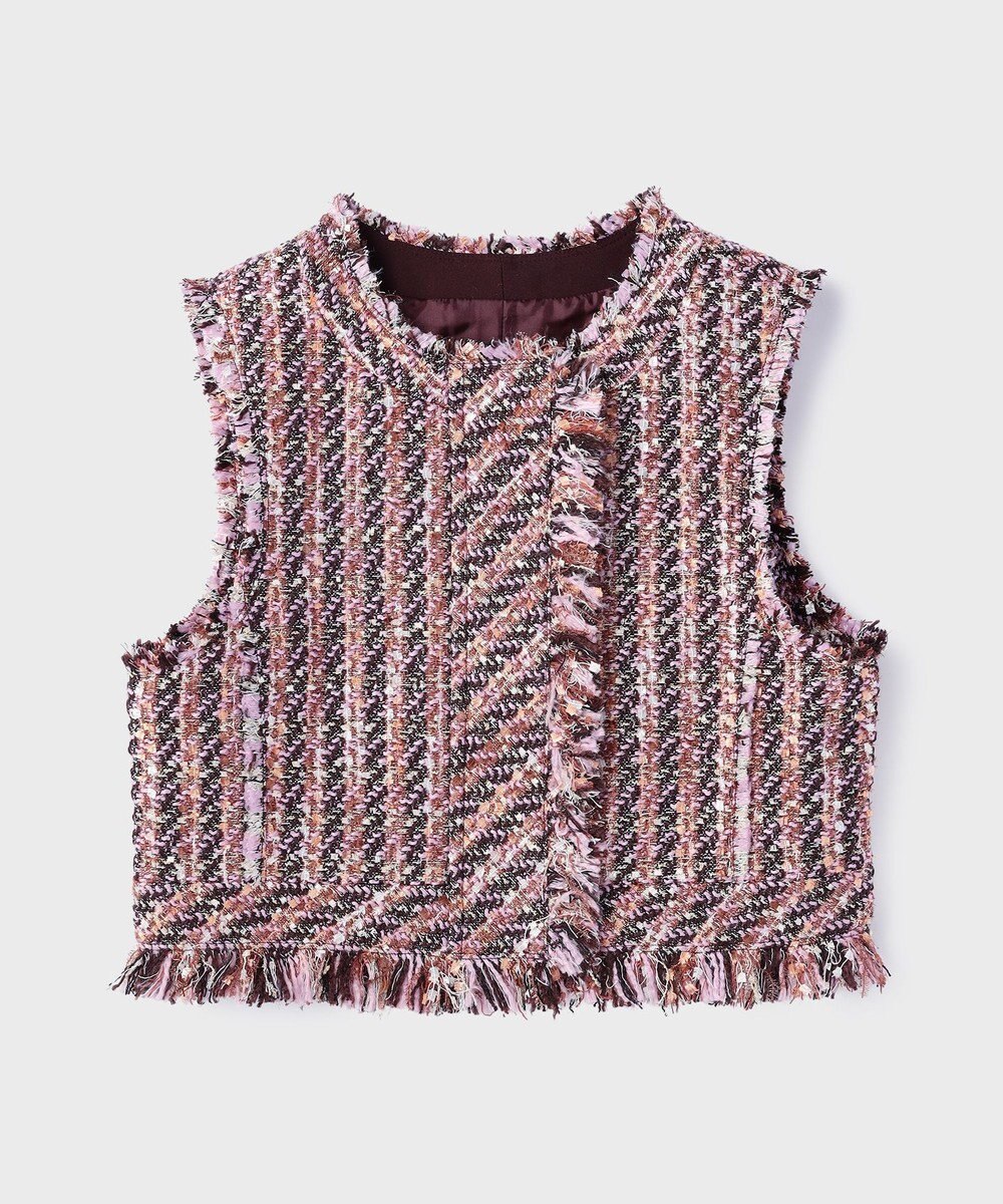 GRACE CONTINENTAL コンパクトツイードベスト 