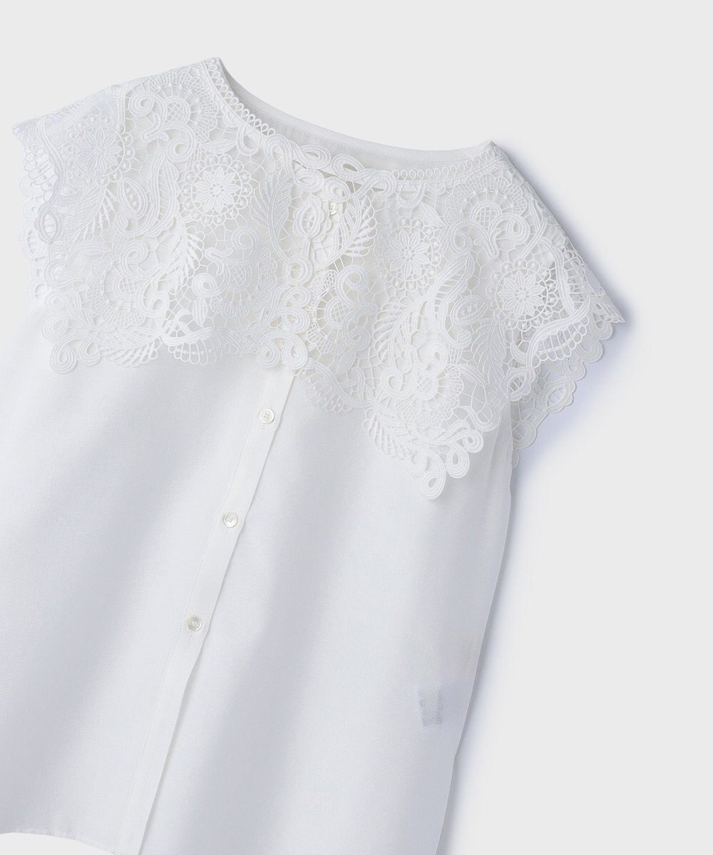 GRACE CONTINENTAL パターンレースカラーブラウス 