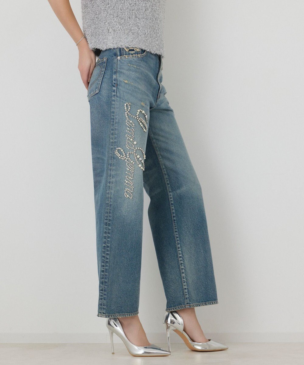 GRACE CONTINENTAL 【イベント店舗・ONLINE STORE先行アイテム】レタードビジューデニム 