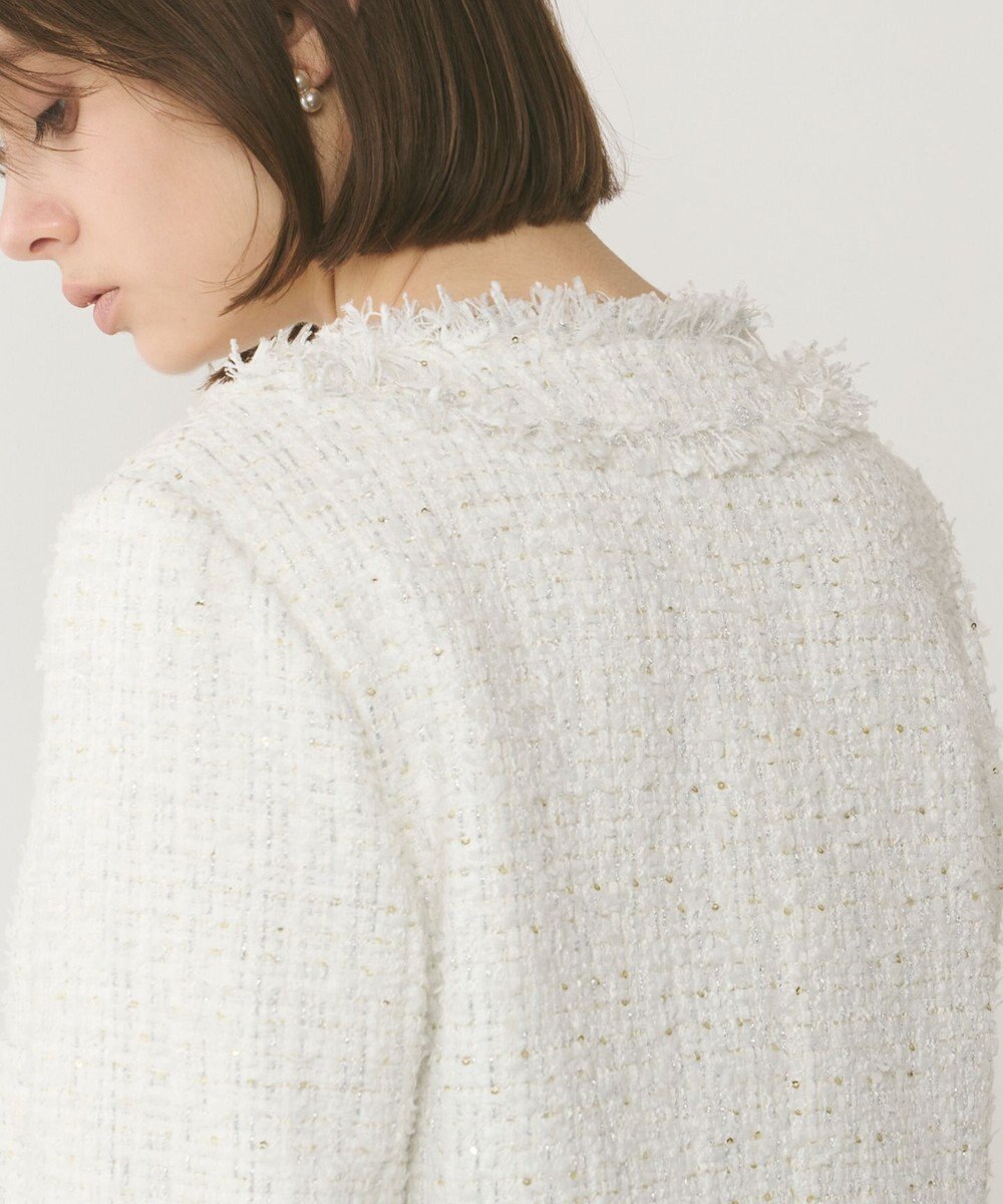 GRACE CONTINENTAL フリンジツイードジャケット