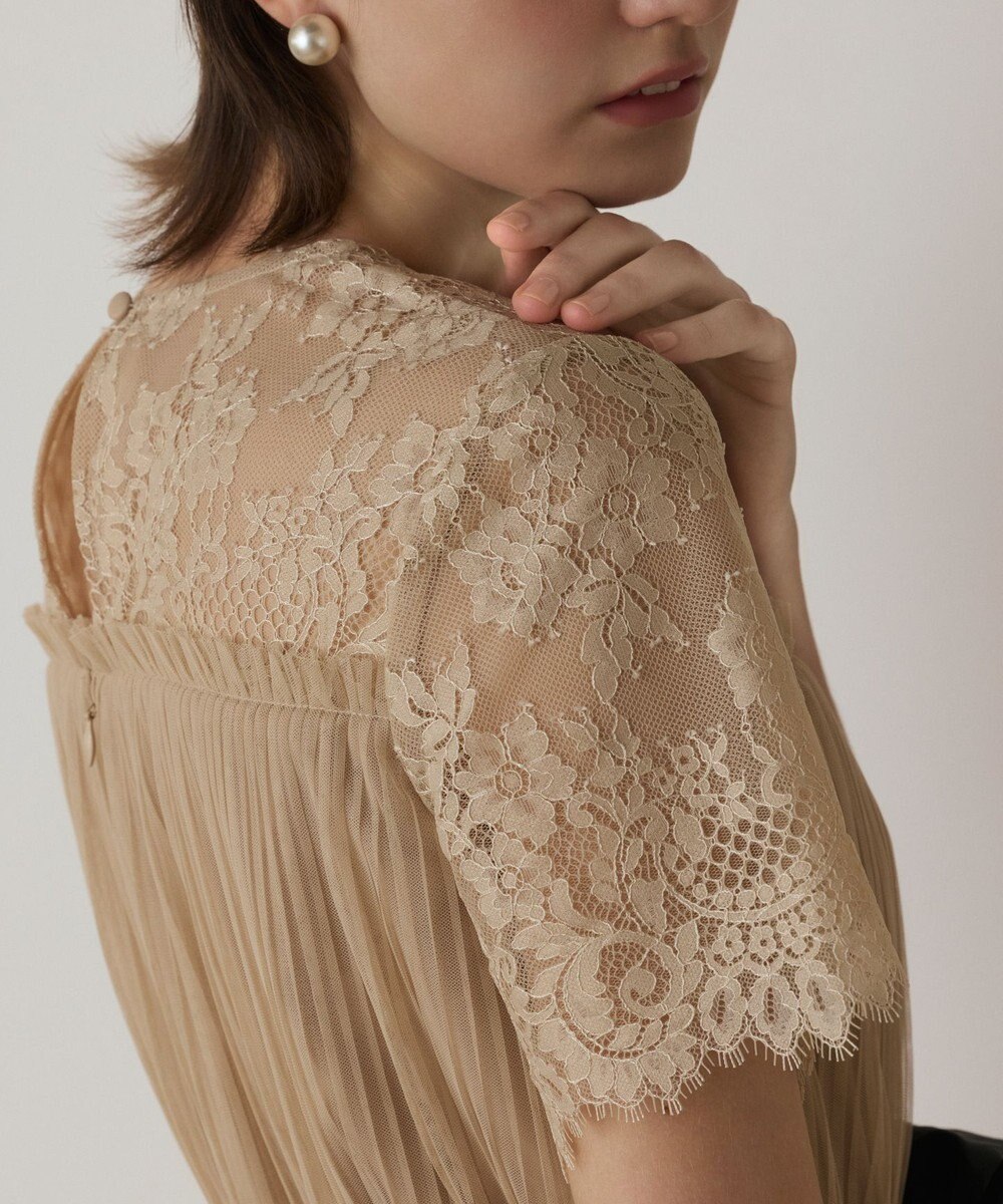 GRACE CONTINENTAL チュールプリーツドレス 