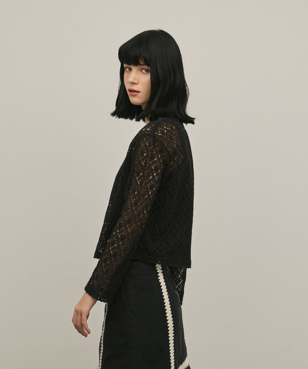 GRACE CONTINENTAL レースフレアスリーブトップ 