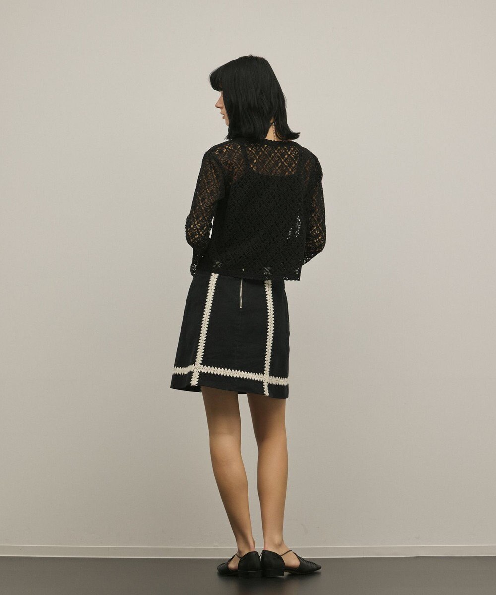 GRACE CONTINENTAL レースフレアスリーブトップ 