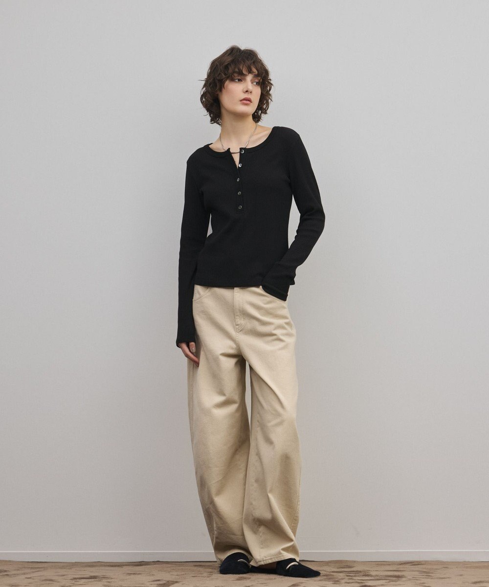 GRACE CONTINENTAL ヘンリーネックカットトップ 