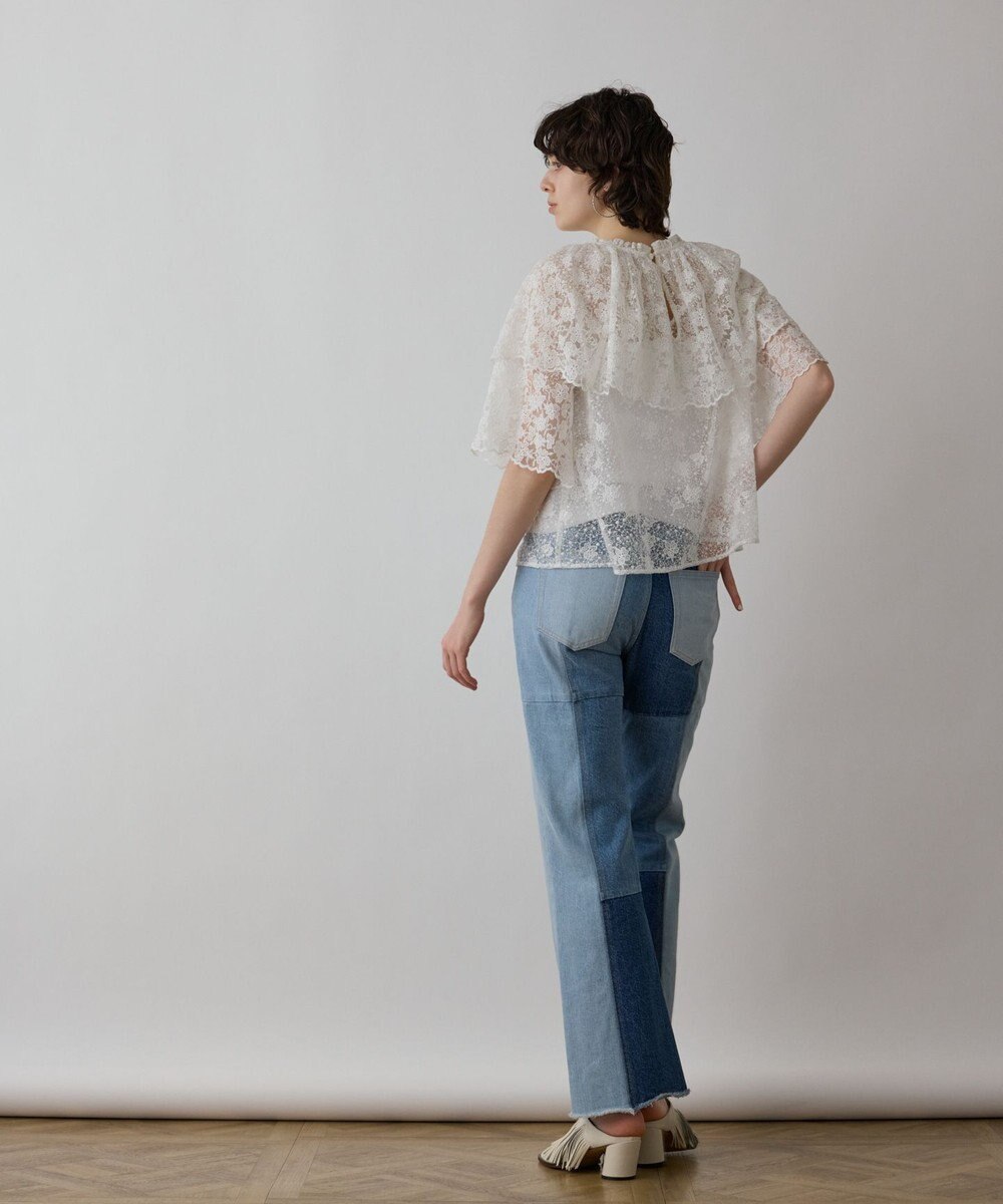 GRACE CONTINENTAL レースケープブラウス 