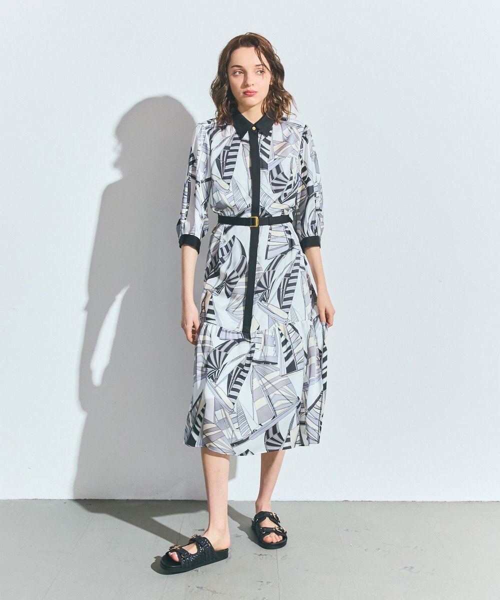 GRACE CONTINENTAL キカヨットプリントワンピース 