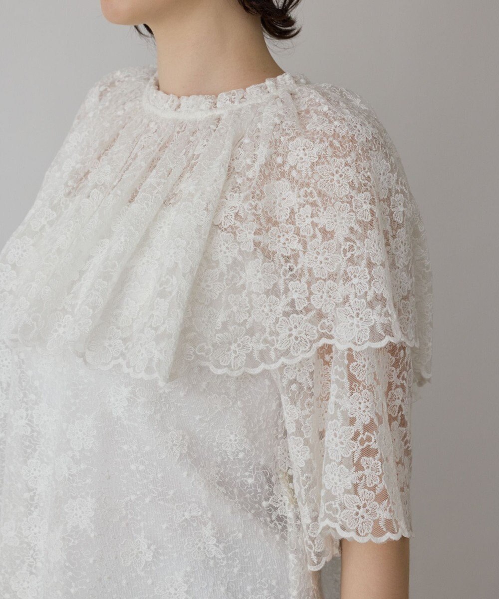 GRACE CONTINENTAL レースケープブラウス 