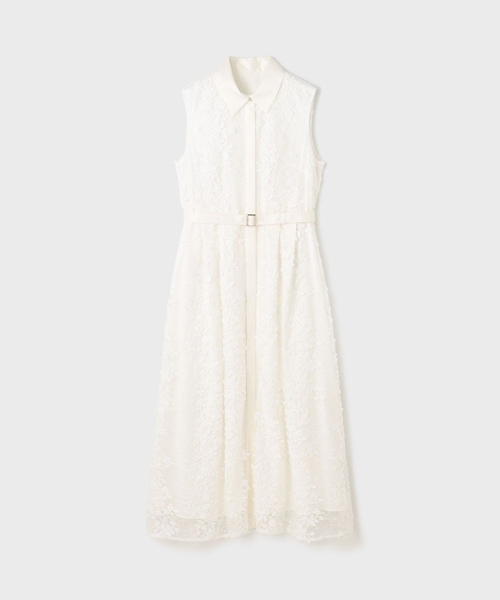 GRACE CONTINENTAL フラワーライン刺繍ワンピース