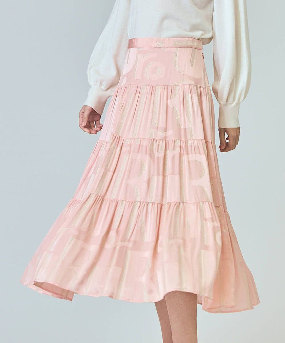 GRACE CONTINENTAL ラメジャガードサテンスカート