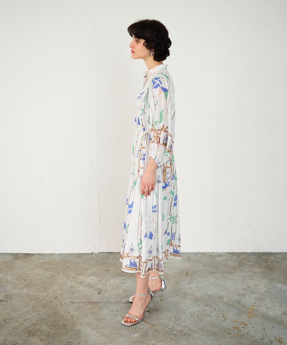 GRACE CONTINENTAL セーラープリントワンピース