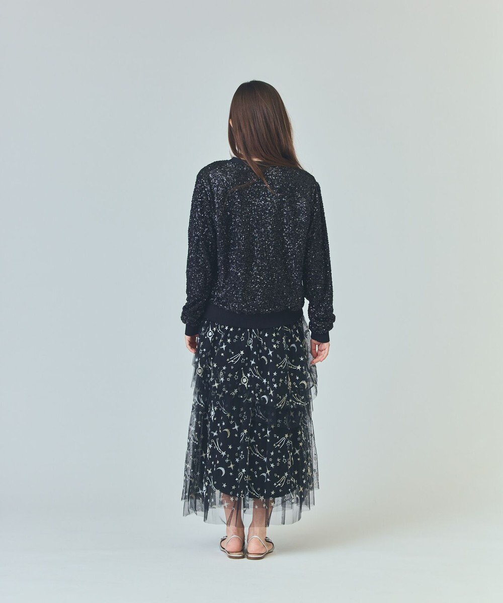 GRACE CONTINENTAL スパンコールニットカーディガン