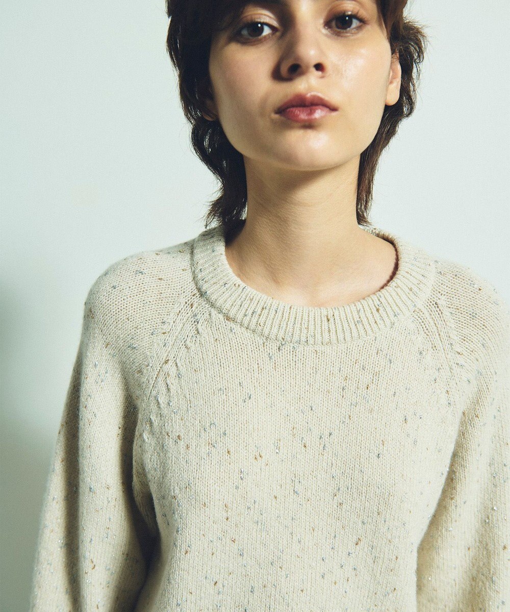 GRACE CONTINENTAL カシミヤ混ラメニットトップ 