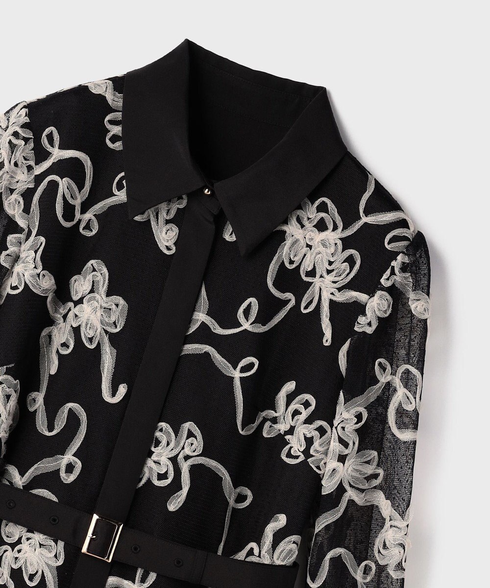 GRACE CONTINENTAL チュールコードレースワンピース 