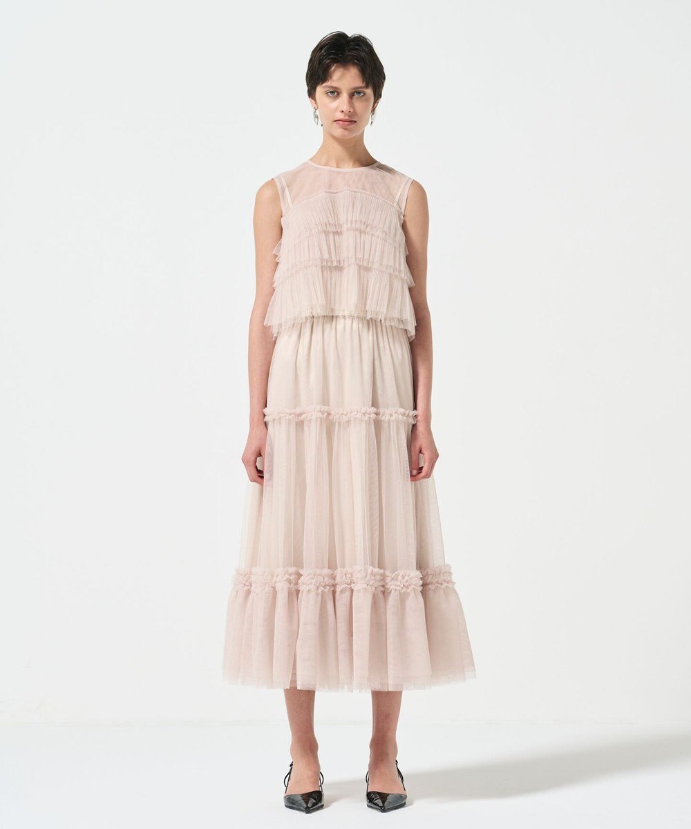 GRACE CONTINENTAL チュールフリルノースリーブ