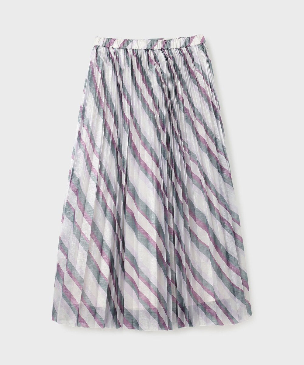 GRACE CONTINENTAL ラメラインプリーツスカート