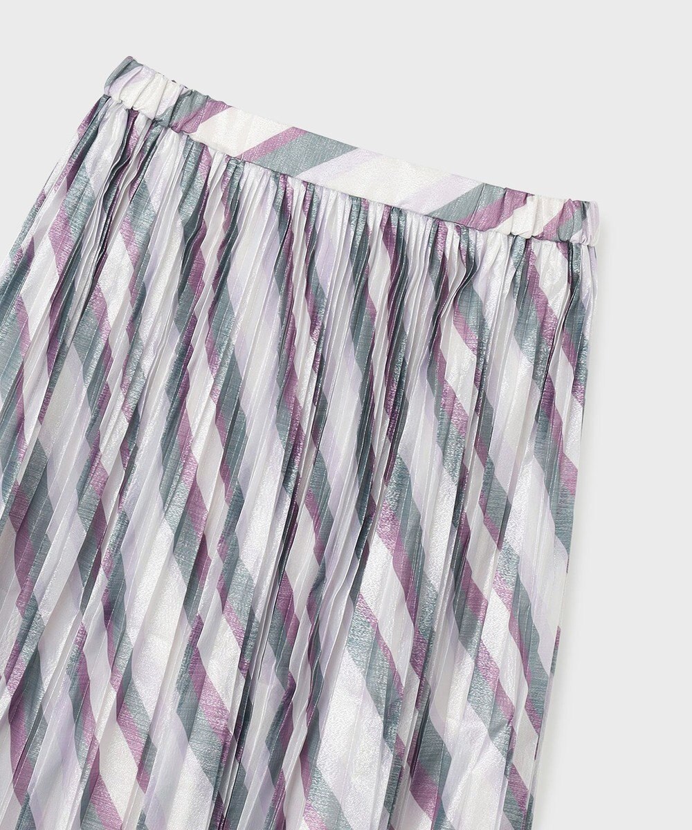 GRACE CONTINENTAL ラメラインプリーツスカート